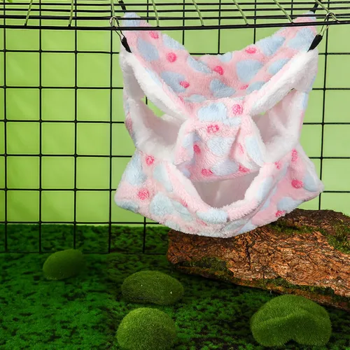 Miniatura 3 de Sadnyy Hamaca de rata de hurón de 3 niveles, 10 piezas, conejillo de indias, cama cálida para dormir, jaula para mascotas, hamaca colgante