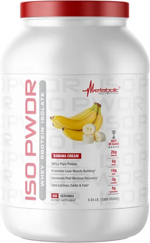 Miniatura 6 de Metabolic Nutrition Proteína de suero Isolate ISO PWDR Butter Pecan Cookie, 3.04 libras, 23 porciones, 0.86 oz de proteína, digestión rápida, cero