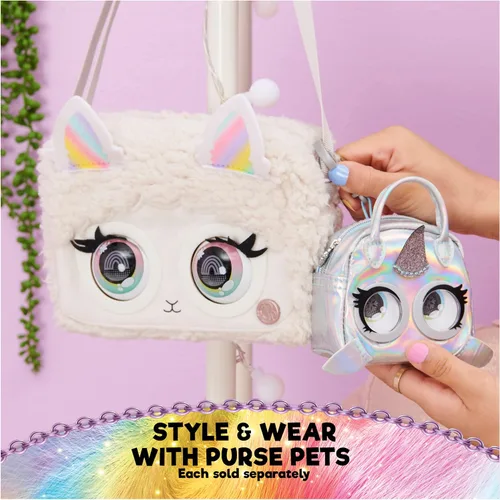 Miniatura 6 de Purse Pets Micros, Denim Deerie Stylish Small Purse with Eye Roll Feature