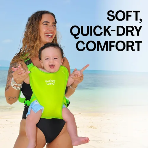 Miniatura 7 de WaterLand Portabebés – Portabebés innovador que puedes utilizar tanto en agua como en tierra – Portabebés de pecho impermeable con correas Verde
