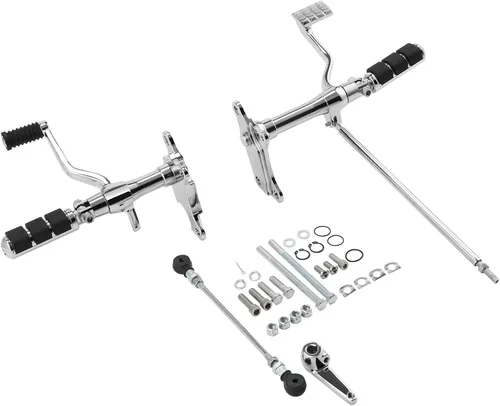 Miniatura 19 de TCT-MOTORPARTS Kit completo de controles delanteros con pedales y estriberas con palancas y varillas para Harley Sportster XL883 XL1200 1991-2003