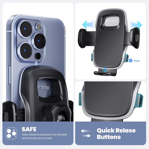 Miniatura 4 de Soporte de teléfono para automóvil, soporte para parabrisas de salpicadero de automóvil, brazo telescópico ajustable de 360° (4.8-7 pulgadas)