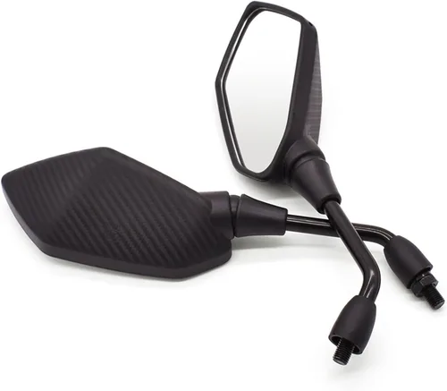 Miniatura 9 de Espejo retrovisor de motocicleta, espejo retrovisor lateral universal de 0.394 pulgadas, 0.394 pulgadas, para Ducati Hypermotard 821 939 SP Negro