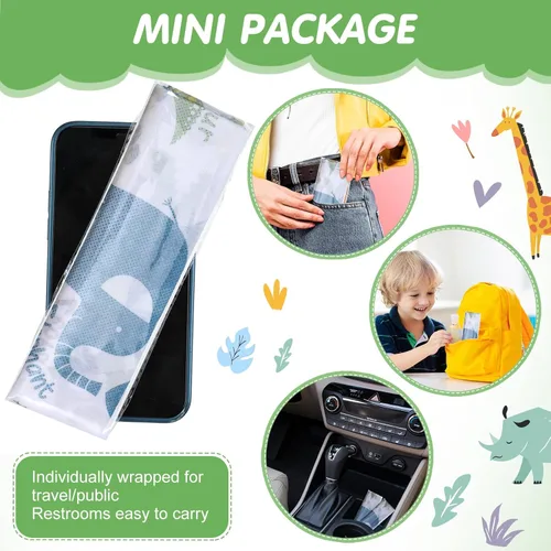 Miniatura 4 de Paquete de 50 fundas desechables para asiento de inodoro, extra grandes, envueltas individualmente para niños y adultos, fundas de asiento