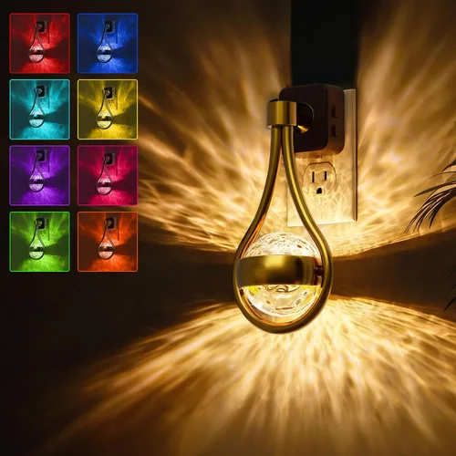 Miniatura 36 de Luz nocturna para enchufar en la pared, regulable, con sensor crepuscular, 3 colores de luz, blanco suave, blanco frío y ámbar, brillo ajustable