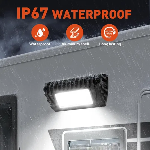 Miniatura 5 de SnowyFox Luz LED para Porche de RV - Luz Utilitaria Exterior de Aluminio Luces LED para Remolque Exterior Accesorio de Iluminación de 12V 750