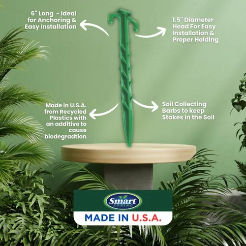 Miniatura 2 de Estacas de jardín resistentes de 6 pulgadas fabricadas en Estados Unidos. Potencia de sujeción más fuerte frente a las estacas de metal
