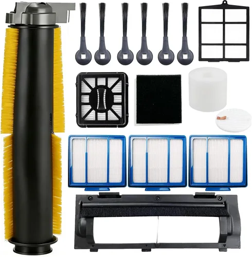 Piezas de repuesto compatibles para Shark IQ R101AE RV1001AE UR1100SRUS AV1002AE AV1010AE RV100AE EZ RV912S Filtro de cepillo lateral/rodillo