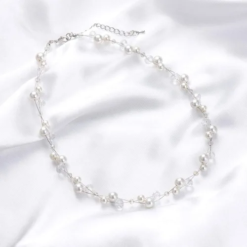 Miniatura 5 de Collar corto de turquesa con cuentas para mujer, joyería de moda con perlas y cuentas de cristal, regalos de cumpleaños para mujer