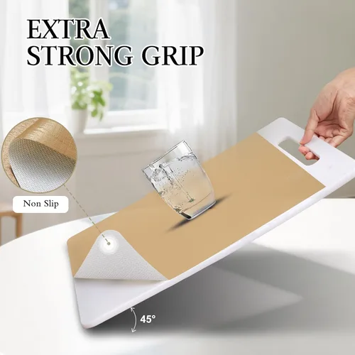 Miniatura 2 de Beautysaid Revestimiento de estante y cajón para armario de cocina, papel antideslizante no adhesivo, impermeable, lavable, grueso para tocador