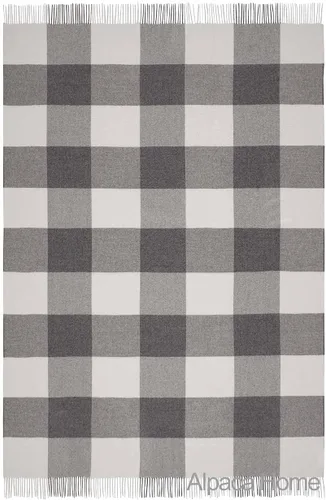 Miniatura 7 de Alpaca Home Manta de alpaca Cheeky Checks 100% lana de alpaca bebé 6.6 pies de largo x 4.25 pies de ancho hipoalergénica, suave y acogedora