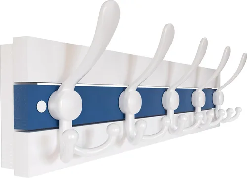 Miniatura 29 de SKOLOO Perchero de pared montado en la pared de estilo rústico: Perchero de pared de pino de madera auténtica de 40,6 cm de orificio a orificio
