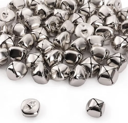 Mr. Pen - 1 pulgada, plata, paquete de 50 cascabeles para manualidades, campanas de manualidades, a granel, plata, campanas para coronas, 1 pulgada.