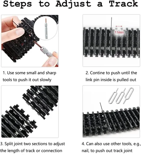 Miniatura 7 de Chasis de tanque de robot de absorción de impactos profesional TS300 con soporte de suspensión para Arduino Raspberry Pie, modelo de seguimiento RC