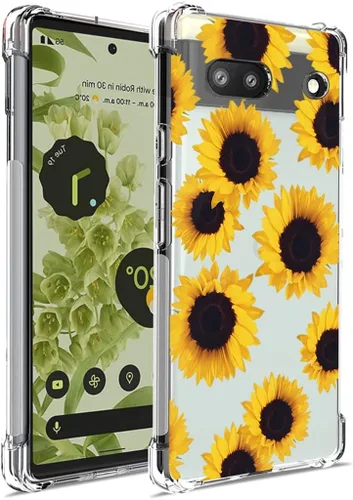 Miniatura 8 de Funda para Pixel 6A, GX7AS Linda, Transparente Flexible Bumper TPU Suave Goma Silicona Funda Teléfono Funda para Google Pixel 6A Rosa Mariposa