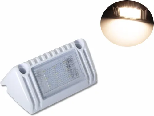 Miniatura 6 de Raycharm Lámpara LED de trabajo exterior de 5 pulgadas para caravana y barco marino, haz de inundación de ángulo descendente de 40°, blanco cálido