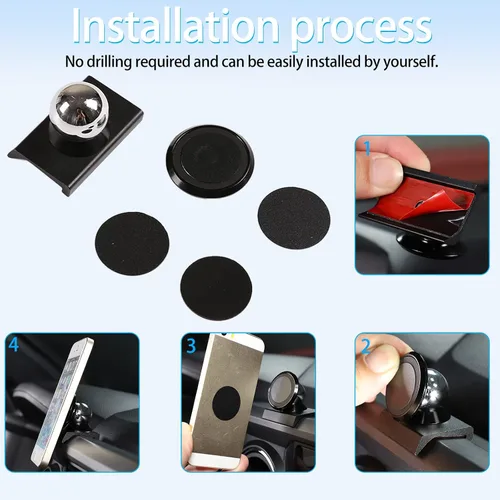 Miniatura 2 de Lcojicep Soporte de teléfono para consola central de automóvil compatible con Toyot@Tacoma 2016-2022, control central, navegación, lado izquierdo