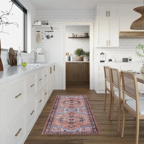 Miniatura 41 de GLN Rugs Traditional Collection - Alfombra de felpilla lavable a máquina, tradicional, antideslizante, alfombra de felpilla de pelo bajo, para sala