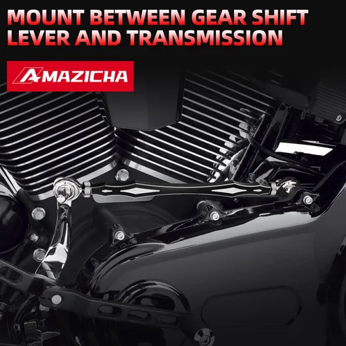 Miniatura 6 de Amazicha Enlace de Palanca de Cambios de Engranaje Negro Compatible con Harley Touring Electra Street Glide 1980 en adelante