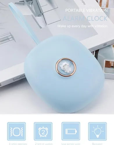 Miniatura 2 de Dpofirs Reloj despertador para sordos, efecto de vibración, pantalla LED, reloj despertador digital, baterías incluidas, dibujos animados, dos