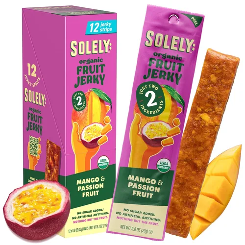 Miniatura 21 de Solely - Charqui de frutas orgánicas Un ingrediente Vegano Sin OGM Sin gluten Sin agregado de azúcar