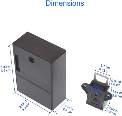 Miniatura 4 de ETEKJOY Cierre electrónico RFID para armarios oculto DIY para armarios de madera, taquillas, cajones, alacenas (Negro)