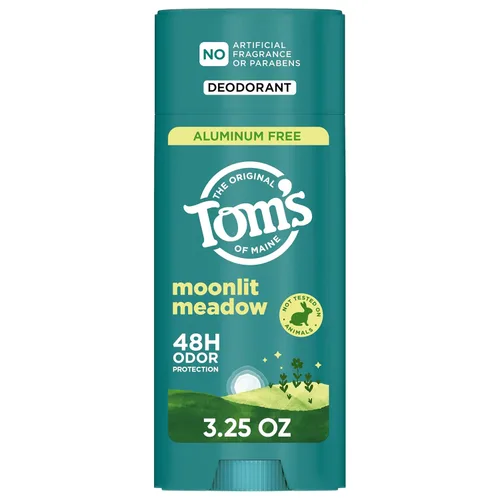Tom's of Maine Moonlight Meadow - Desodorante natural para hombres y mujeres, sin aluminio, sin fragancias, tintes ni conservantes artificiales, sin