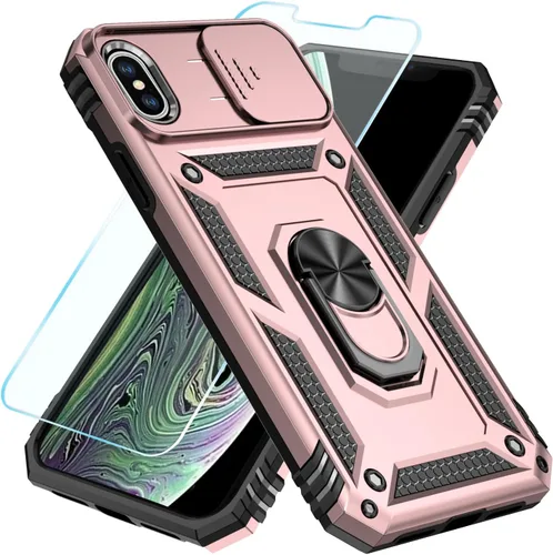 Miniatura 33 de SunStory Funda compatible con iPhone 11 Pro Max con protector de pantalla HD, cubierta de cámara deslizante y soporte de anillo giratorio