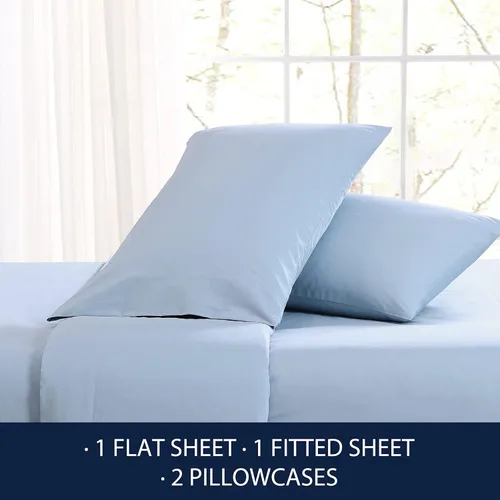 Miniatura 3 de Nautica - Sábanas Twin XL, Juego de Ropa de Cama de Percal de Algodón, Completamente Elastizadas, Esenciales Ideales para Dormitorio