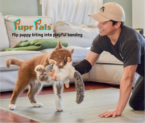 Miniatura 2 de Milunova Pupr Pals - Marioneta de juguete para perros y gatos con acolchado resistente para un juego interactivo seguro, protección para evitar que