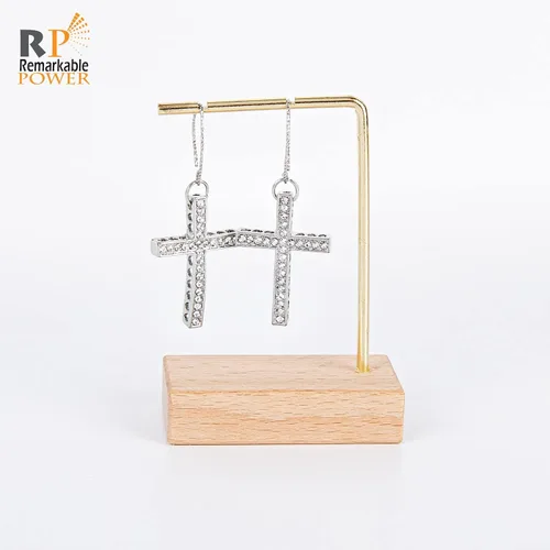 Miniatura 3 de Colgante de cuentas de plata con dije de cruz de diamantes de imitación para pulsera y joyería