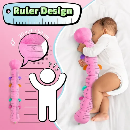 Miniatura 6 de LIGHTDESIRE Juguetes para bebés Gusano Musical, Juguetes para bebés Animales de Peluche de 3, 6, 12 Meses, Juguetes Sensoriales con Diseño de Regla
