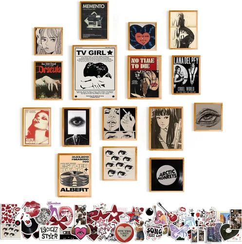 Pósteres Y2K para decoración de habitación de niña del centro de la ciudad, decoración de pared de coqueta retro, carteles de TV para niñas, arte de