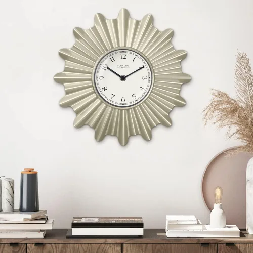 Miniatura 3 de Reloj de pared moderno de mediados de siglo de 12 pulgadas, reloj de pared de metal Starburst decorativo para sala de estar, decoración de cocina
