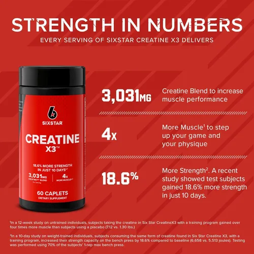 Miniatura 3 de Píldoras de creatina Seis estrellas después del entrenamiento X3 cápsulas de creatina Mezcla de monohidrato de creatina Recuperación muscular