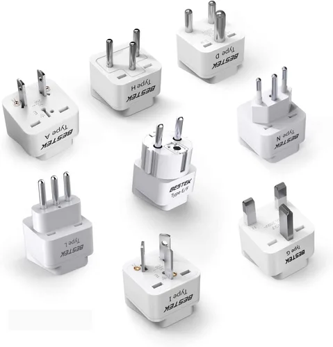 Miniatura 14 de BESTEK Adaptador de enchufe de viaje en todo el mundo, adaptador de enchufe de entrada dual de 100-250 V, adaptador universal de viaje todo en uno