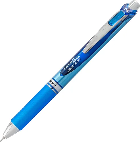 Miniatura 3 de Pentel Energel Rtx Retráctil, 12 paquetes de 6 bolígrafos de tinta negra y 6 azules, punta de aguja, punta fina de 0.020 in