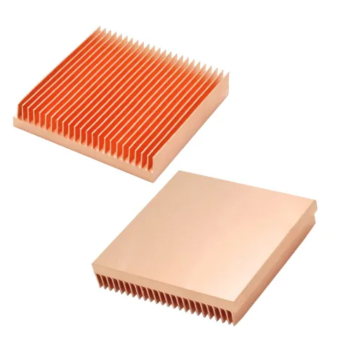 Miniatura 7 de Disipador de calor de cobre puro de 0.98 x 0.98 x 0.28 pulgadas/0.984 in x 0.984 in x 0.276 in, disipador de calor de aleta para impresora