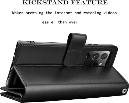 Miniatura 5 de Njjex Funda para Galaxy Note 20 Ultra (2020), para Samsung Note 20 Ultra 5G, [9 ranuras para tarjetas] Funda de piel sintética para crédito