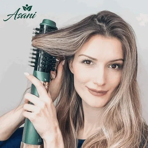Miniatura 5 de Asani Cepillo de aire caliente multiusos - Secador de pelo con cabezales intercambiables para rizar, alisar y dar volumen, cepillo de peinado