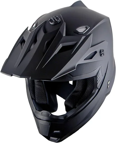 Miniatura 12 de 1Storm - Casco de motocross para adultos, BMX, MX, ATV, Dirt Bike, motocicleta cuádruple de cuatro ruedas, estilo de carreras, HF801 Sonic Blue