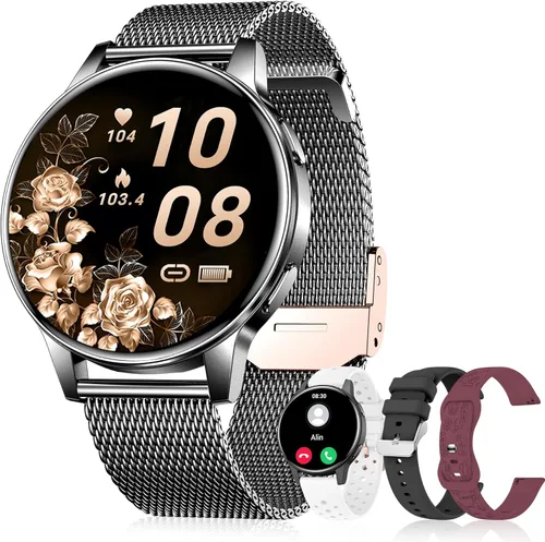Smart Watches for Women, 1.27" Fitness Watch with Bluetooth Make & Answer Calls,24H Heart Rate/SpO2/Sleep Monitor,120+ Sport Modes IP68 Fitness