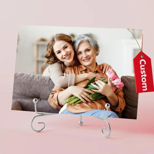 Miniatura 16 de Bemaystar Marco de fotos personalizado con foto y texto, regalo de fotos personalizado para mamá, papá y parejas, placa de pizarra fotográfica