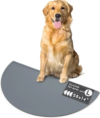 Miniatura 17 de Should We Go? Tapete de silicona impermeable para comida de mascotas, antideslizante, a prueba de derrames, tapetes de alimentación para pisos