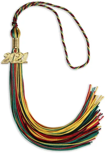 Miniatura 182 de Endea Graduation - Borla de doble color mixto con fecha dorada (negro/dorado antiguo, 2021)