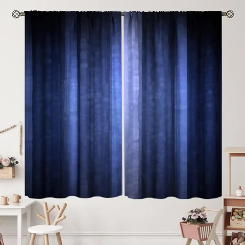Miniatura 11 de Cortinas negras y grises con textura de vidrio fresco, abstracto, moderno, elegante, con bolsillo para barra, cortinas opacas para dormitorio, sala