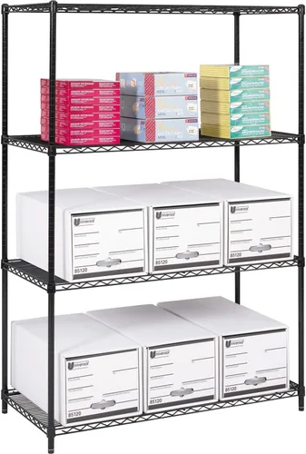 Safco Products 5294BL - Estantería de alambre industrial, Organzie Home, oficina, aulas, garajes y más 48 pulgadas de ancho x 24 pulgadas de