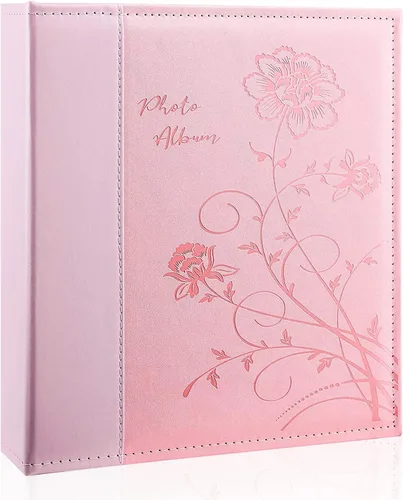 Álbum de fotos de 8x10 con páginas transparentes y bolsillos, cubierta de piel, deslizable, para 50 fotos verticales de 8x10, libro de fotos para