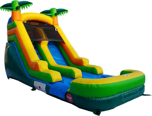 Miniatura 2 de Casa de rebote de tobogán acuático semicomercial para niños grandes, piscina grande y poco profunda, juego acuático al aire libre