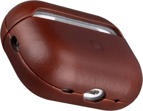 Miniatura 19 de Maogoam Funda de cuero para AirPods Pro 2 con botón, funda de piel auténtica de cera de aceite curtido vegetal para AirPods Pro 2ª